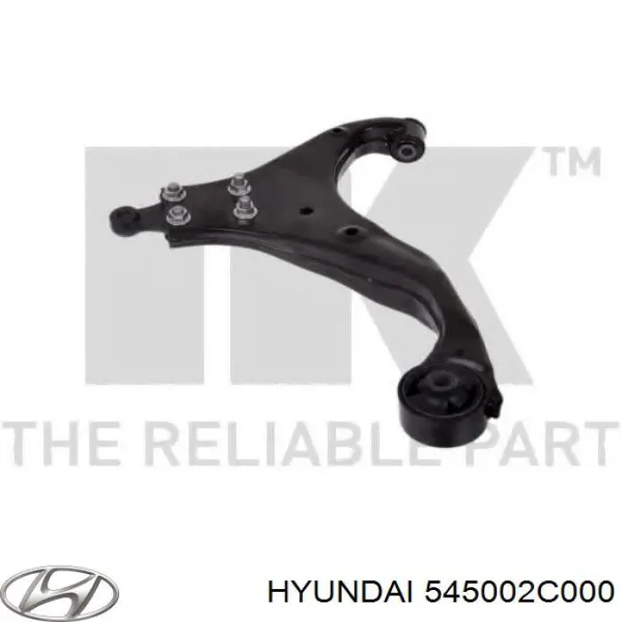 Левый рычаг передней нижней подвески Hyundai/Kia 545002C000 цена, от 49.26 USD