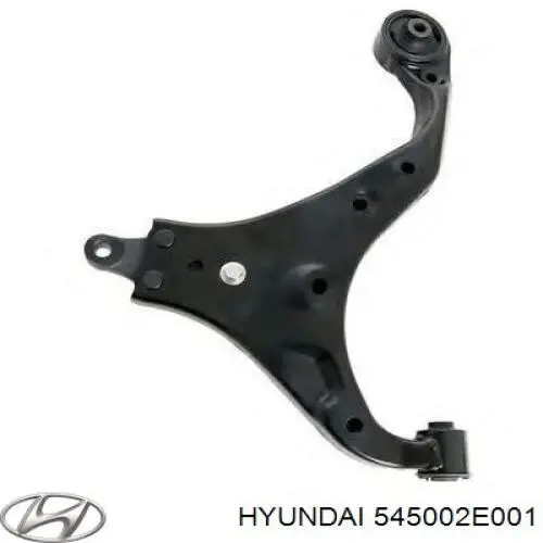 545002E001 Hyundai/Kia braço oscilante inferior esquerdo de suspensão dianteira