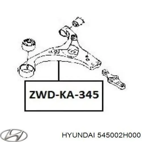 Левый рычаг передней нижней подвески Hyundai/Kia 545002H000 цена, от 9.03 USD