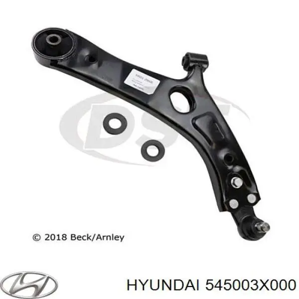 Левый рычаг передней нижней подвески Hyundai/Kia 545003X000 цена, от 45.38 USD