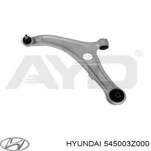 545003Z000 Hyundai/Kia braço oscilante inferior esquerdo de suspensão dianteira