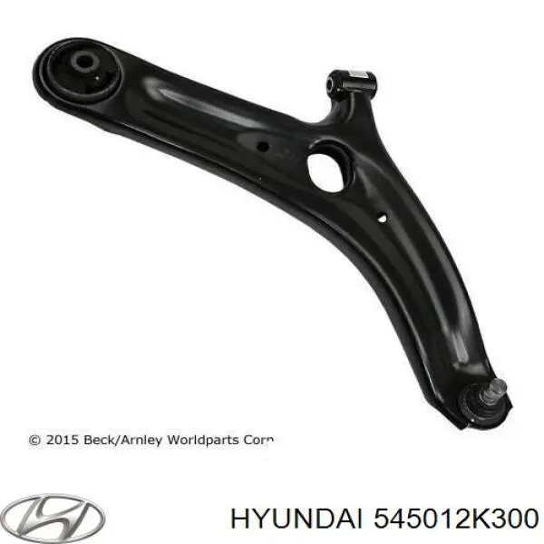 545012K300 Hyundai/Kia braço oscilante inferior direito de suspensão dianteira