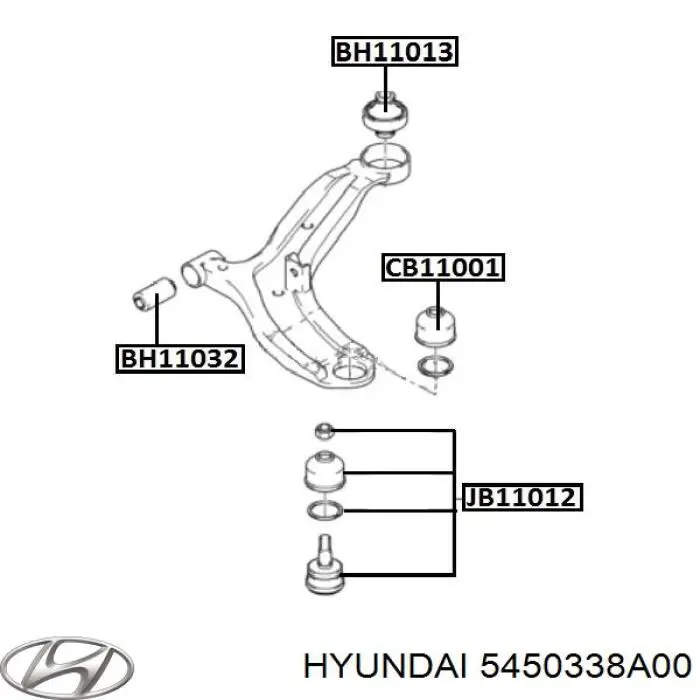 Купить 5450338A00 Hyundai/Kia Нижняя шаровая опора