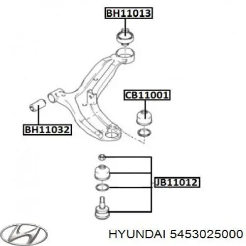 5453025000 Hyundai/Kia Палец шаровой нижний