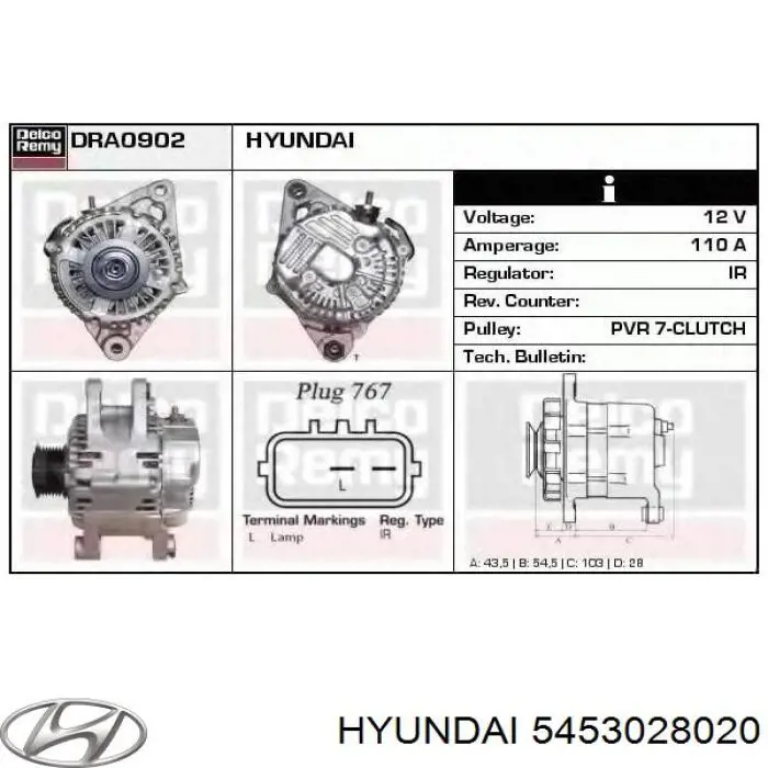 5453028000 Hyundai/Kia Палец шаровой нижний