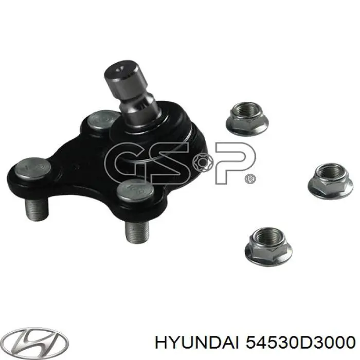 Шаровая опора нижняя левая Hyundai/Kia 54530D3000