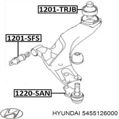Купить 5455126000 Hyundai/Kia Сайлентблок нижний передней подвески