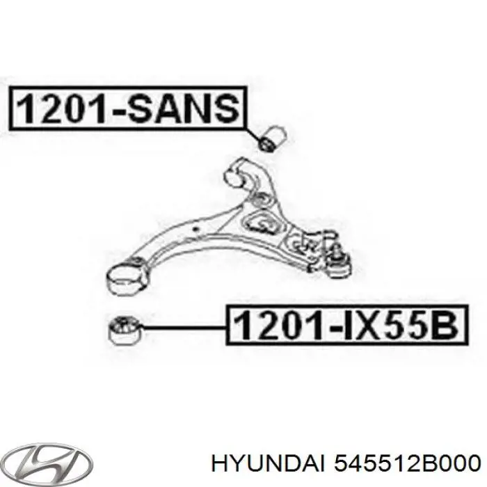 Сайлентблок переднего рычага 545512B000 Hyundai/Kia