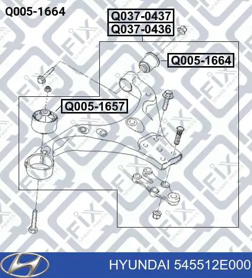 545512E000 Hyundai/Kia Сайлентблок нижнего переднего рычага