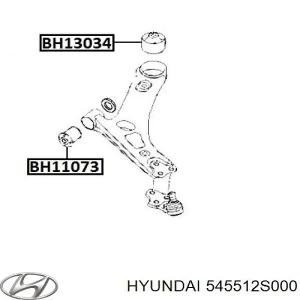 Сайлентблок передней подвески Hyundai/Kia 545512S000 цена, от 10.16 USD