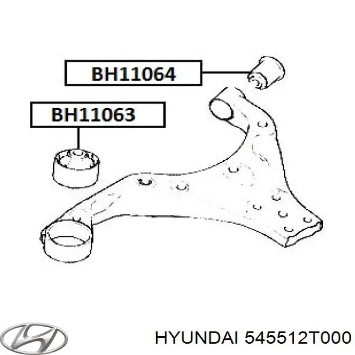 Сайлентблок переднего рычага 545512T000 Hyundai/Kia