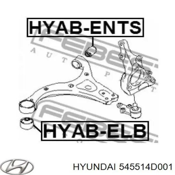 Сайлентблок передней подвески Hyundai/Kia 545514D001 цена, от 4.71 USD