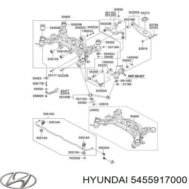 5455917000 Hyundai/Kia болт крепления переднего рычага, нижнего