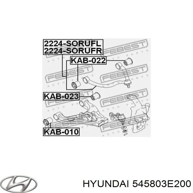 545803E200 Hyundai/Kia сайлентблок переднего нижнего рычага