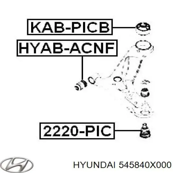 Купить 545840X000 Hyundai/Kia Сайлентблок нижний передней подвески