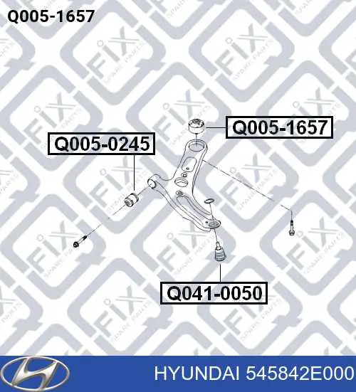 545842E000 Hyundai/Kia Сайлентблок нижнего переднего рычага
