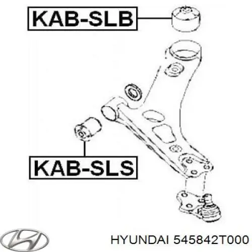 Сайлентблок переднего нижнего рычага Hyundai/Kia 545842T000
