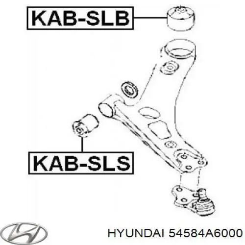 54584A6000 Hyundai/Kia Сайлентблок нижнего переднего рычага