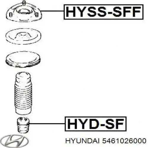 Купить 5461026000 Hyundai/Kia Опора переднего амортизатора