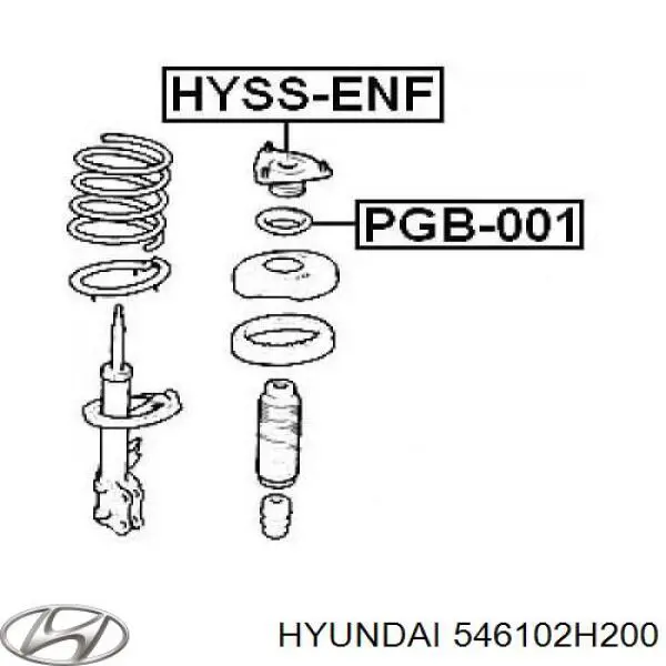 546102H200 Hyundai/Kia Подушка амортизатора переднего