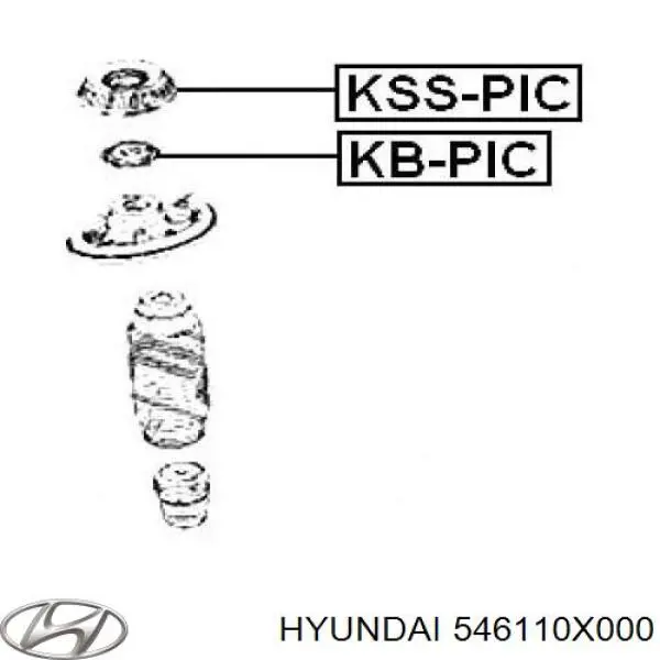 Опора переднего амортизатора 546110X000 Hyundai/Kia