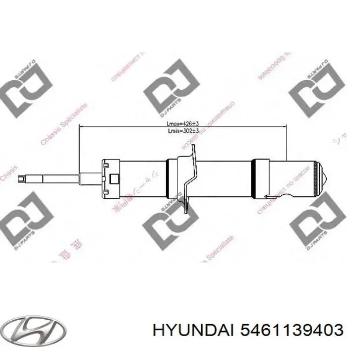 5461139403 Hyundai/Kia amortecedor dianteiro
