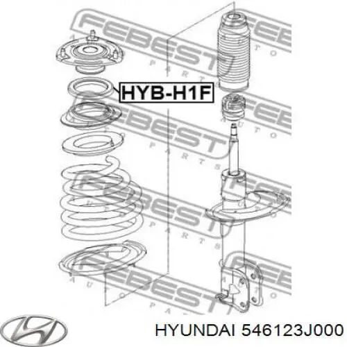 546123J000 Hyundai/Kia Подшипник верхней опоры