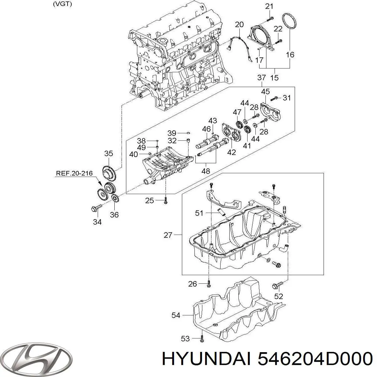  Hyundai/Kia 546204D000 цена, от 30.60 USD