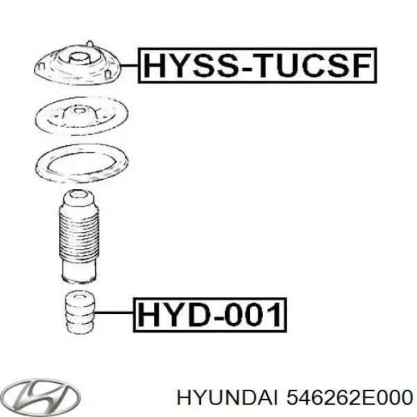 Буфер (отбойник) амортизатора переднего 546262E000 Hyundai/Kia