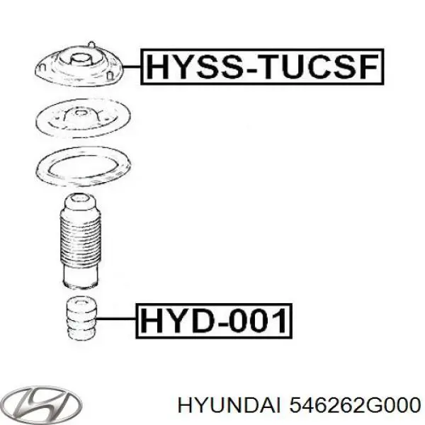 Буфер (отбойник) амортизатора переднего Hyundai/Kia 546262G000