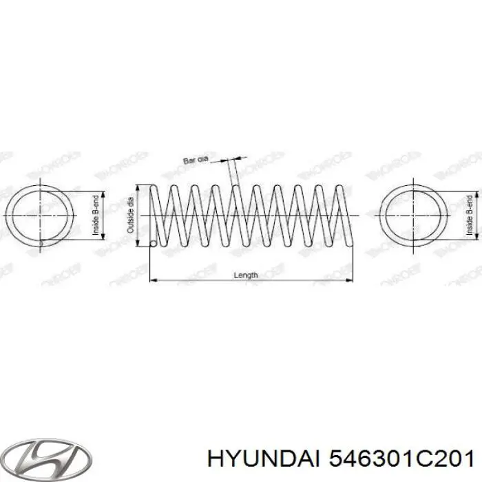 Пружина амортизатора передняя Hyundai/Kia 546301C201 цена, от 16.95 USD