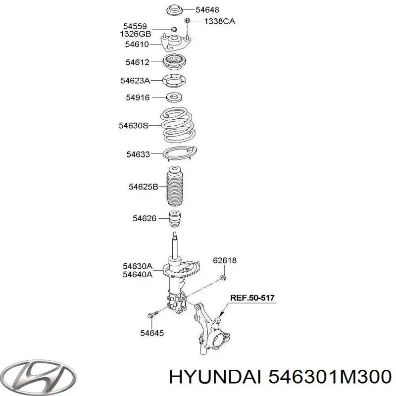 Купить 546301M300 Hyundai/Kia Винтовая пружина подвеска