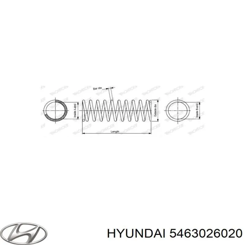 5463026020 Hyundai/Kia пружина передняя