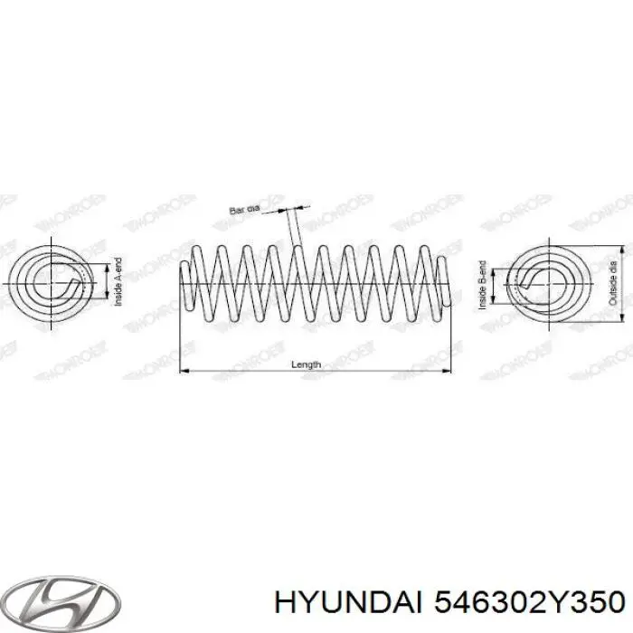 Купить 546302Y350 Hyundai/Kia Винтовая пружина подвеска