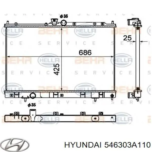 546303A110 Hyundai/Kia пружина передняя