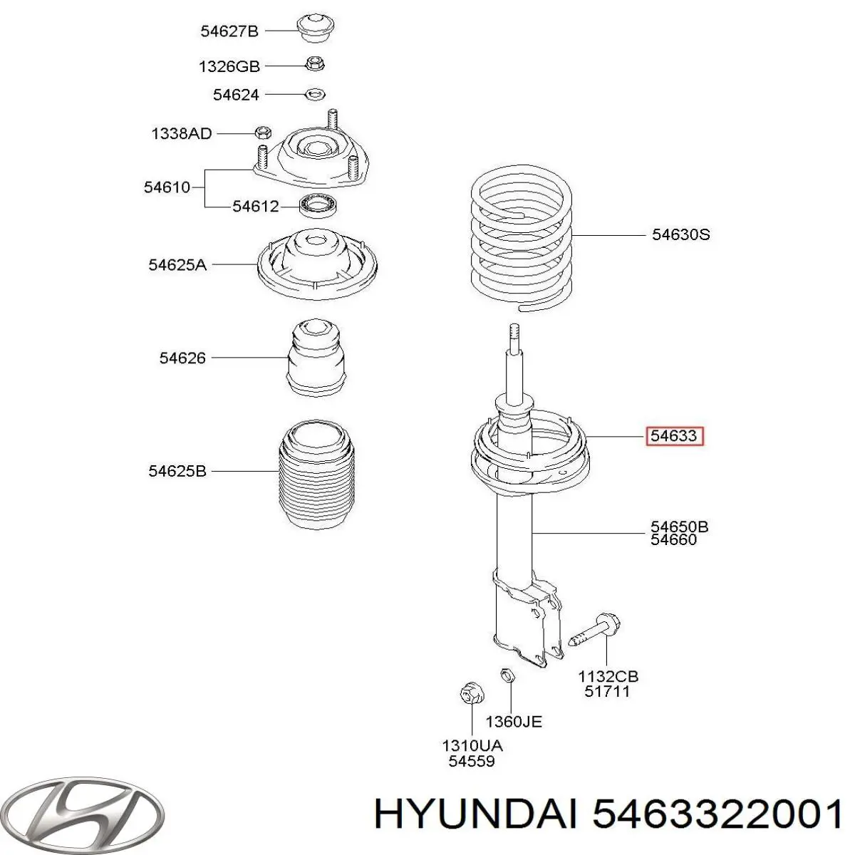Купить 5463322001 Hyundai/Kia Проставка передней нижней пружины