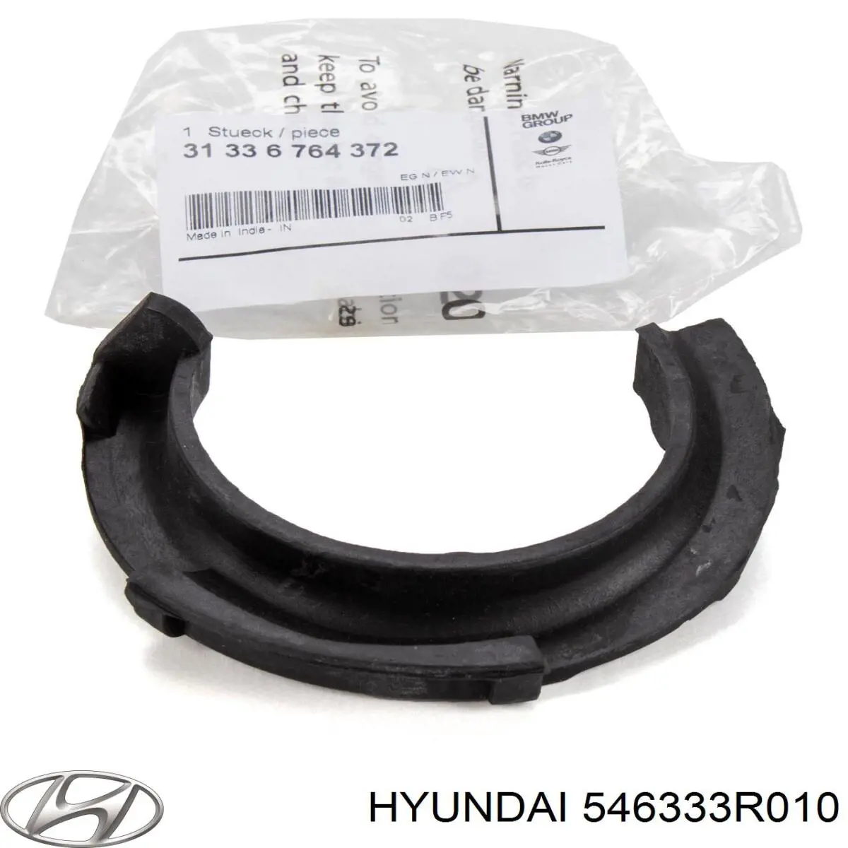 Проставка (резиновое кольцо) пружины передней нижняя на Hyundai Santa Fe II 