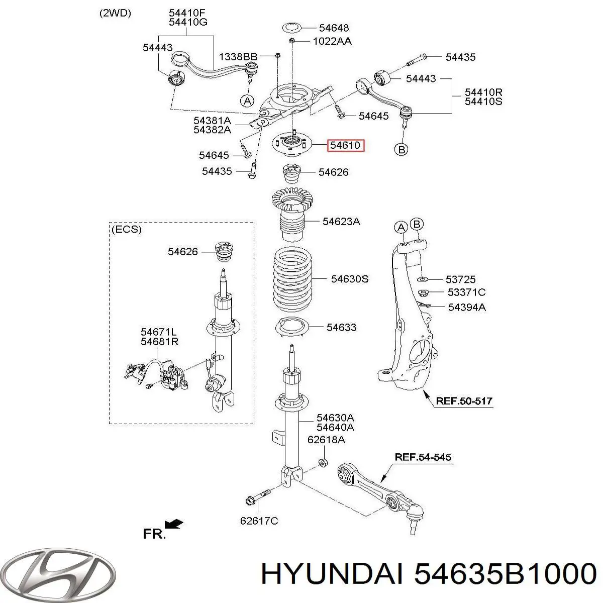  54635B1000 Hyundai/Kia