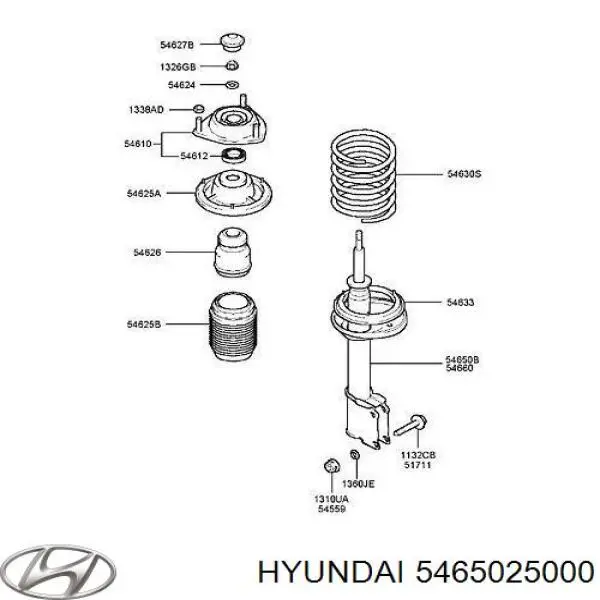 Купить 5465025000 Hyundai/Kia Амортизатор подвески передний левый