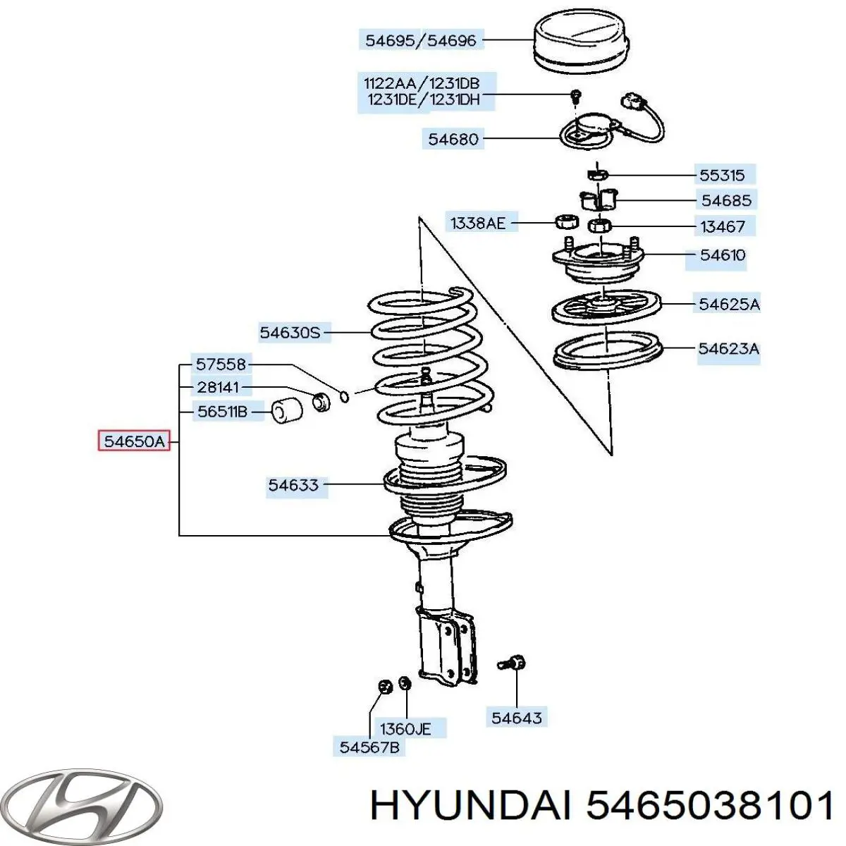 Пружина передняя на Hyundai Sonata 