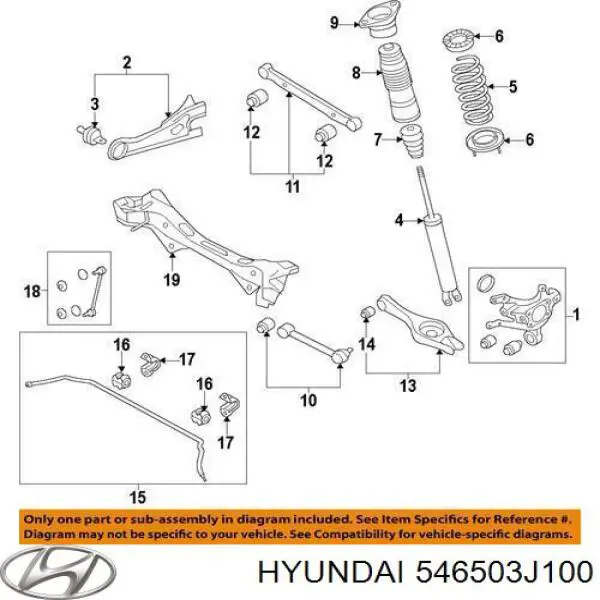 Амортизатор передней подвески левой Hyundai/Kia 546503J100 цена, от 201.93 USD