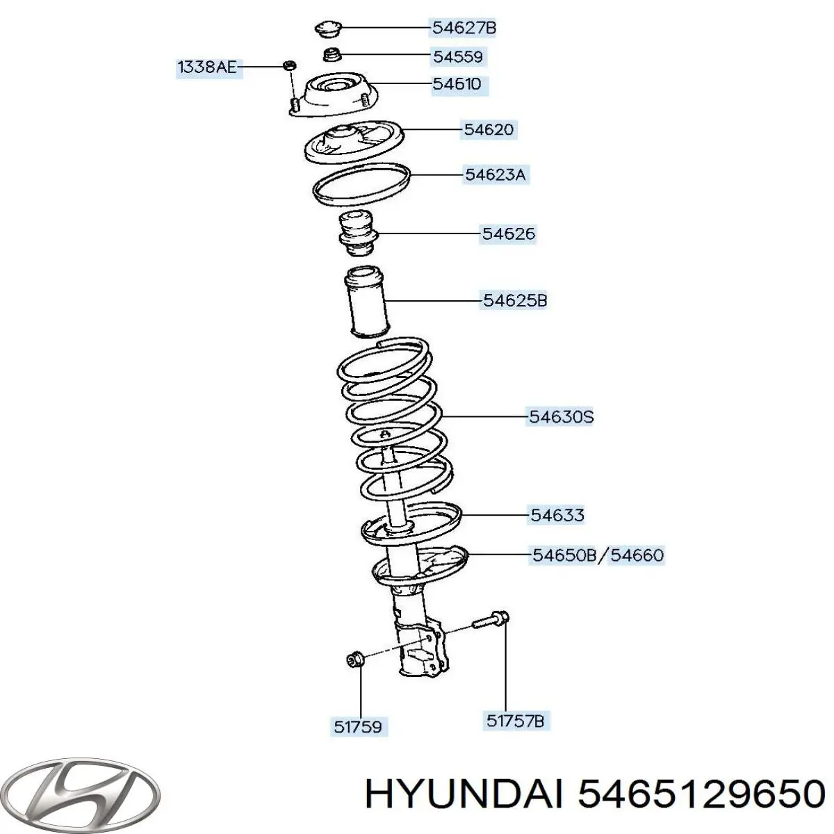 5465129650 Hyundai/Kia амортизатор передний левый