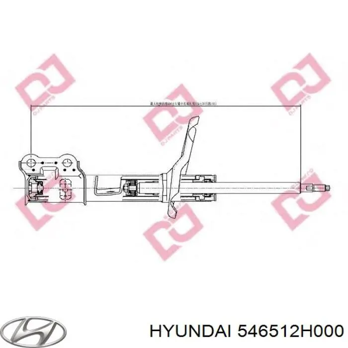 Амортизатор передней подвески левой Hyundai/Kia 546512H000 цена, от 38.09 USD