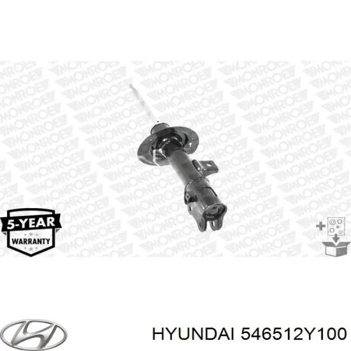 Амортизатор передний левый 546512Y100 Hyundai/Kia