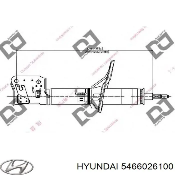 Амортизатор подвески передний левый Hyundai/Kia 5466026100 цена, от 62.92 USD