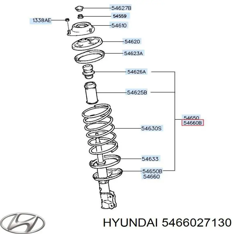 Амортизатор подвески передний левый Hyundai/Kia 5466027130 цена, от 44.29 USD