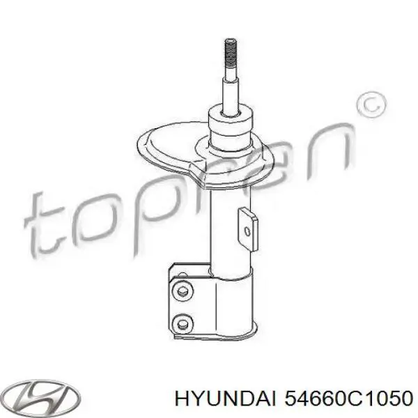 Амортизатор передний правый на Hyundai Sonata LF