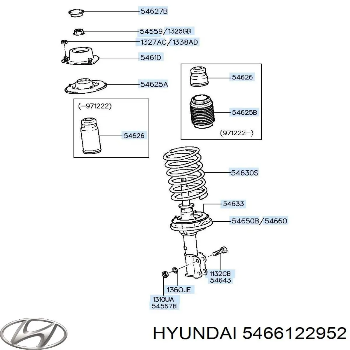 5466122952 Hyundai/Kia амортизатор передний правый