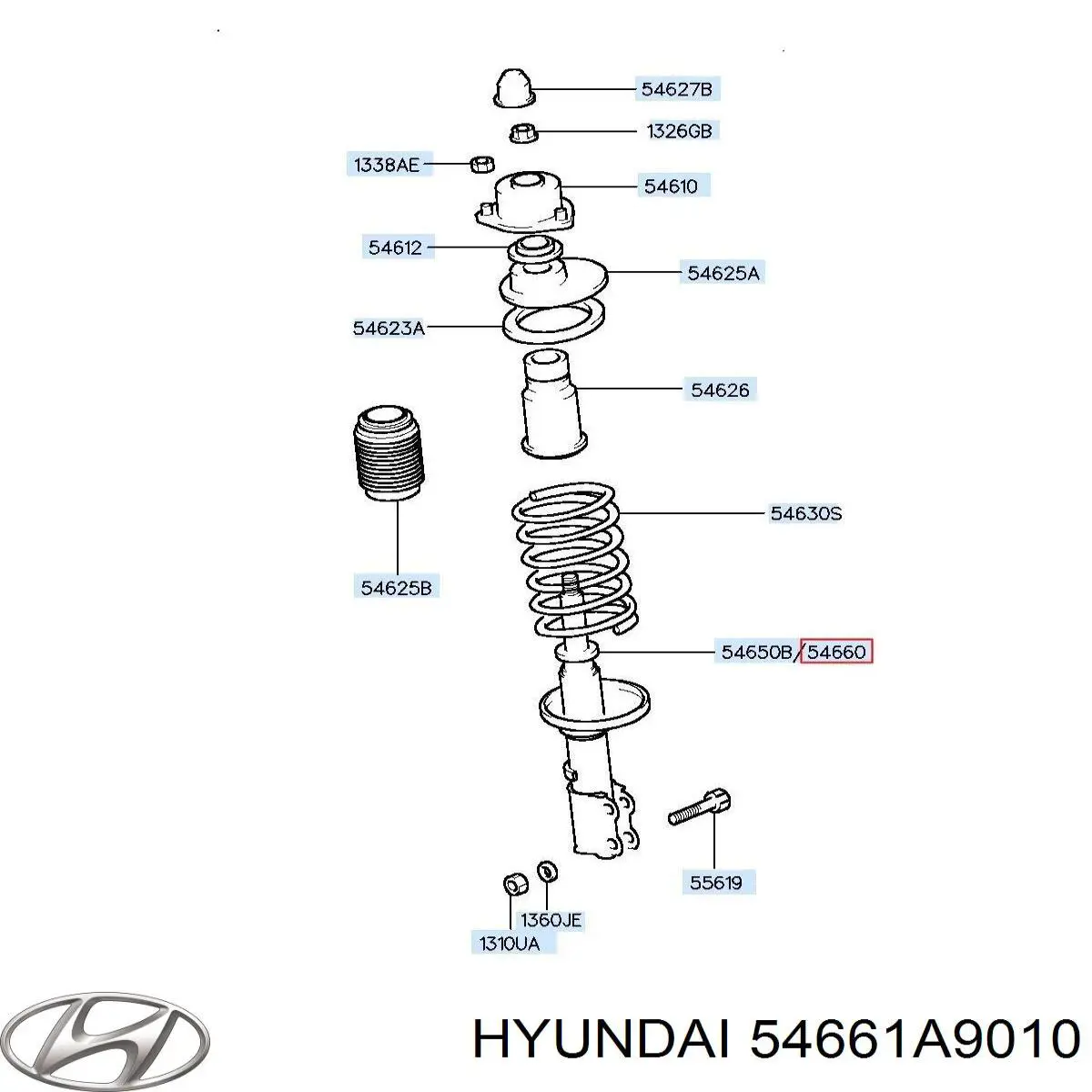 54661A9010 Hyundai/Kia амортизатор передний правый