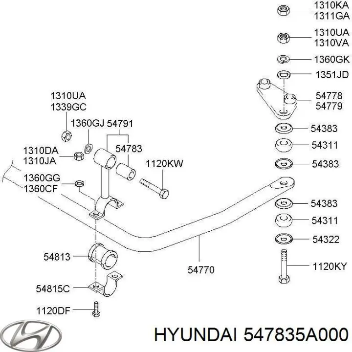  547835A000 Hyundai/Kia